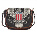 Patriotic USA Eagle Print Saddle Bag