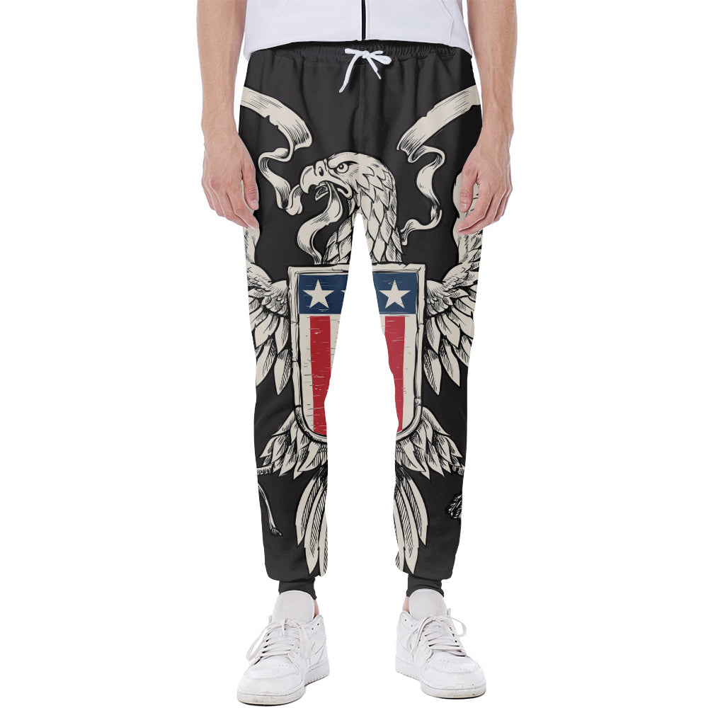 Patriotic USA Eagle Print Scuba Joggers