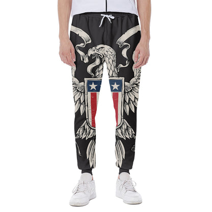 Patriotic USA Eagle Print Scuba Joggers