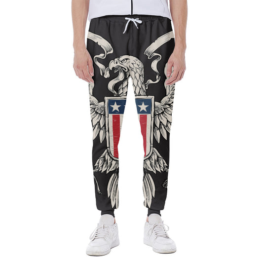 Patriotic USA Eagle Print Scuba Joggers