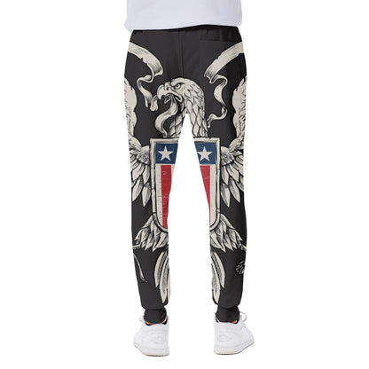 Patriotic USA Eagle Print Scuba Joggers