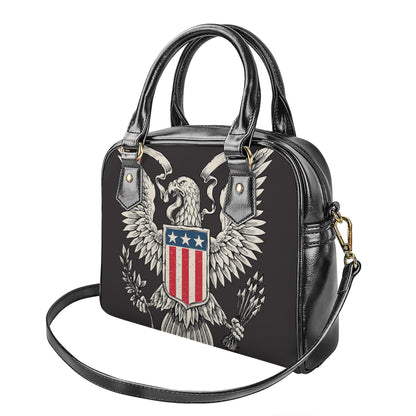 Patriotic USA Eagle Print Shoulder Handbag