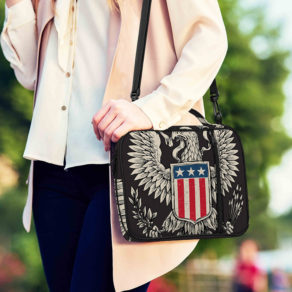 Patriotic USA Eagle Print Shoulder Strap Bible Bag