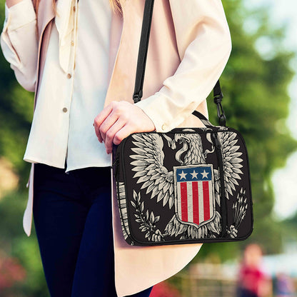 Patriotic USA Eagle Print Shoulder Strap Bible Bag