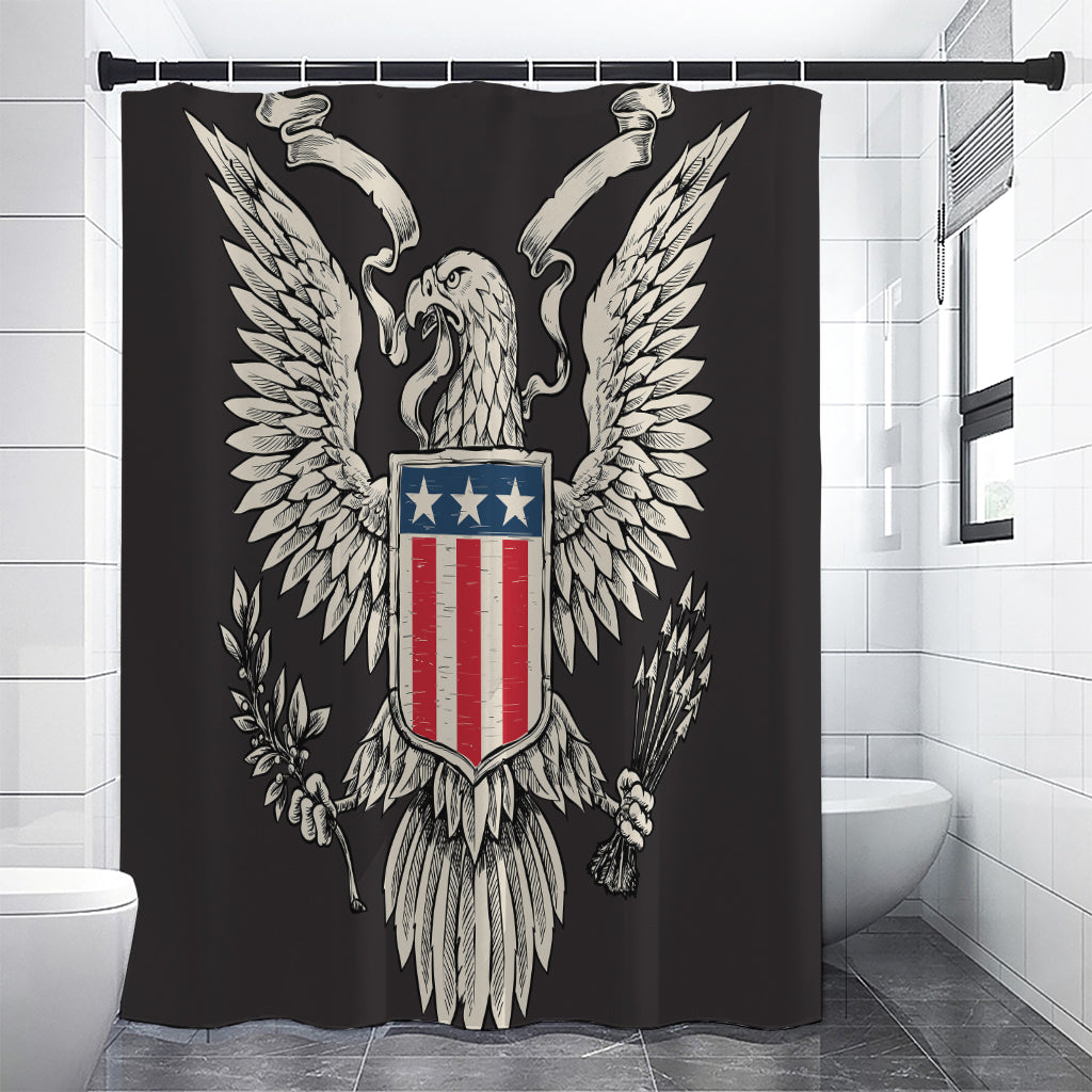 Patriotic USA Eagle Print Shower Curtain