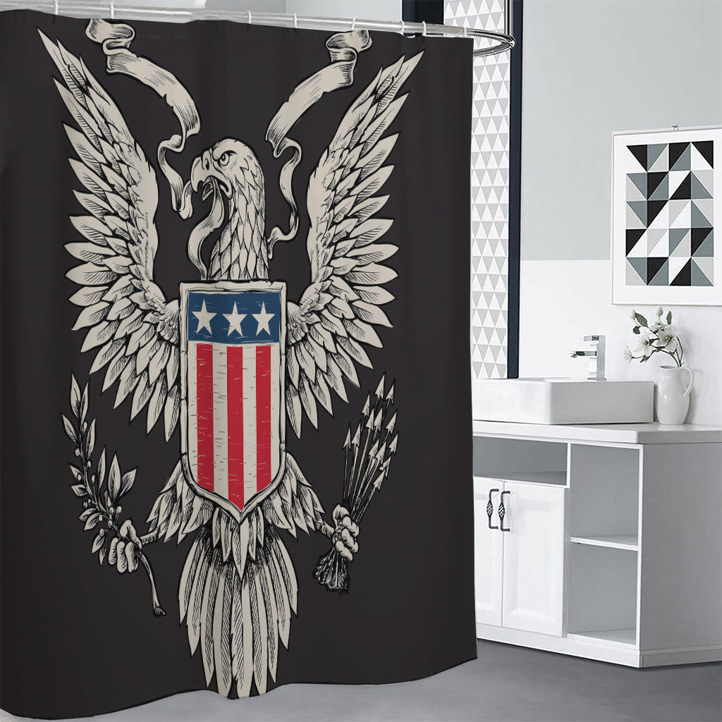 Patriotic USA Eagle Print Shower Curtain