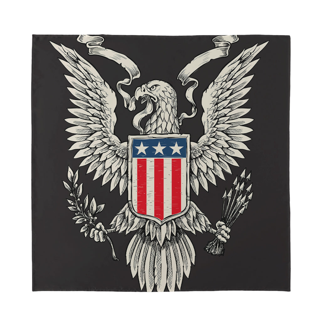 Patriotic USA Eagle Print Silk Bandana
