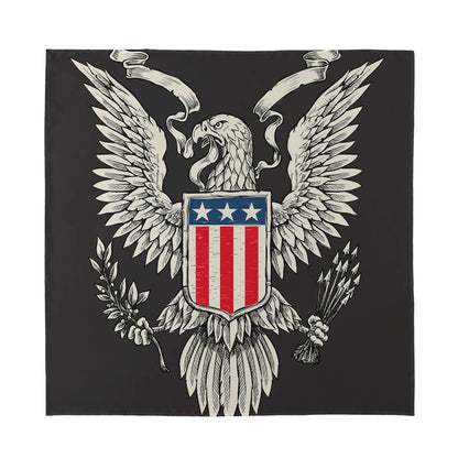 Patriotic USA Eagle Print Silk Bandana
