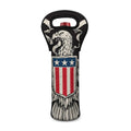 Patriotic USA Eagle Print Single Neoprene Wine Tote