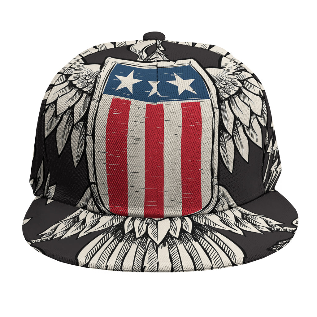 Patriotic USA Eagle Print Snapback Cap
