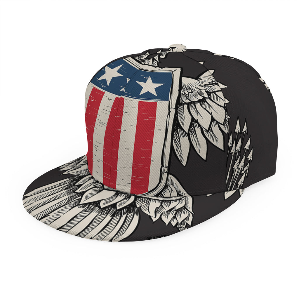 Patriotic USA Eagle Print Snapback Cap