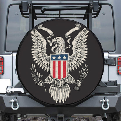 Patriotic USA Eagle Print Tire Cover