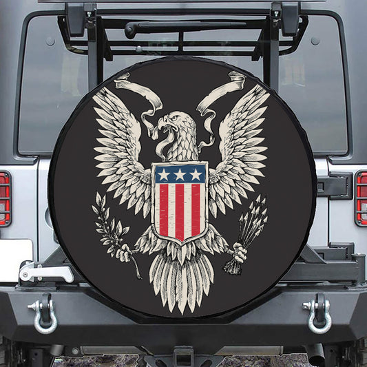 Patriotic USA Eagle Print Tire Cover