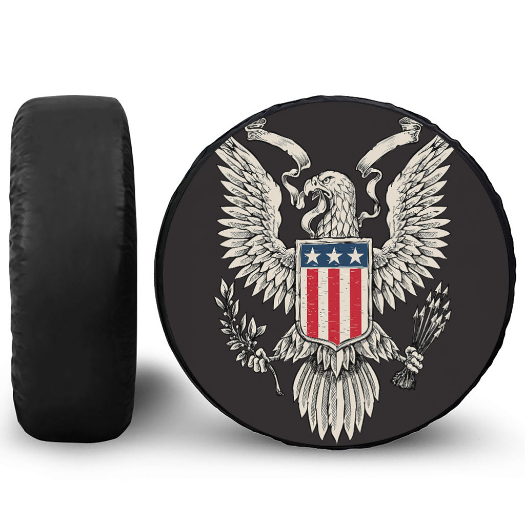 Patriotic USA Eagle Print Tire Cover