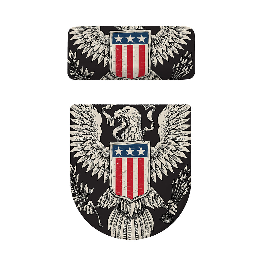 Patriotic USA Eagle Print Toilet Lid And Tank Cover Set