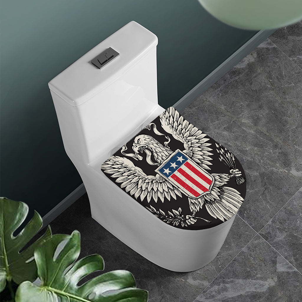 Patriotic USA Eagle Print Toilet Lid Cover