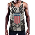Patriotic USA Eagle Print Men's Workout Tank Top