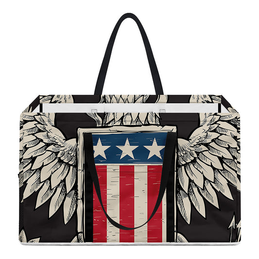 Patriotic USA Eagle Print Utility Tote Bag