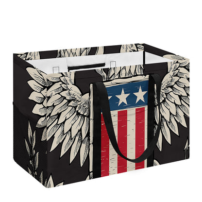 Patriotic USA Eagle Print Utility Tote Bag