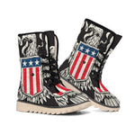 Patriotic USA Eagle Print Winter Boots
