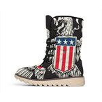 Patriotic USA Eagle Print Winter Boots
