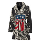 Patriotic USA Eagle Print Women's Bathrobe
