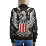 Patriotic USA Eagle Print Women's Bomber Jacket