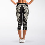 Patriotic USA Eagle Print Women's Capri Leggings