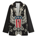 Patriotic USA Eagle Print Women's Cotton Blazer