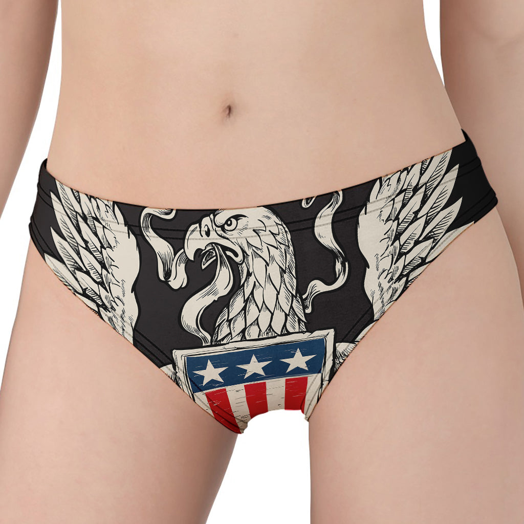 Patriotic USA Eagle Print Women's Panties