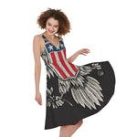 Patriotic USA Eagle Print Women's Sleeveless Dress