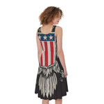 Patriotic USA Eagle Print Women's Sleeveless Dress