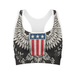 Patriotic USA Eagle Print Women's Sports Bra