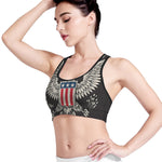 Patriotic USA Eagle Print Women's Sports Bra