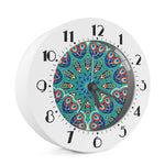Peacock Feather Floral Pattern Print Alarm Clock