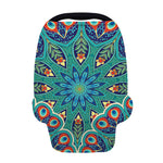 Peacock Feather Floral Pattern Print Baby Seat Cover