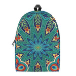 Peacock Feather Floral Pattern Print Backpack