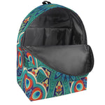 Peacock Feather Floral Pattern Print Backpack