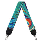 Peacock Feather Floral Pattern Print Bag Strap