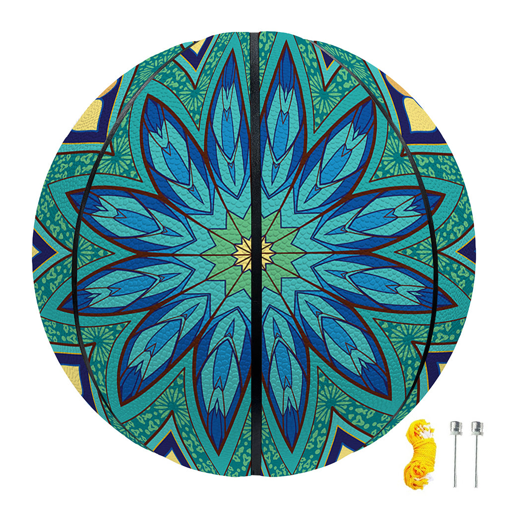 Peacock Feather Floral Pattern Print Basketball