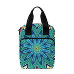 Peacock Feather Floral Pattern Print Bible Tote Bag