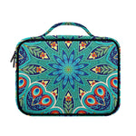 Peacock Feather Floral Pattern Print Briefcase Bible Bag