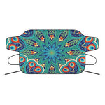 Peacock Feather Floral Pattern Print Car Windshield Snow Cover