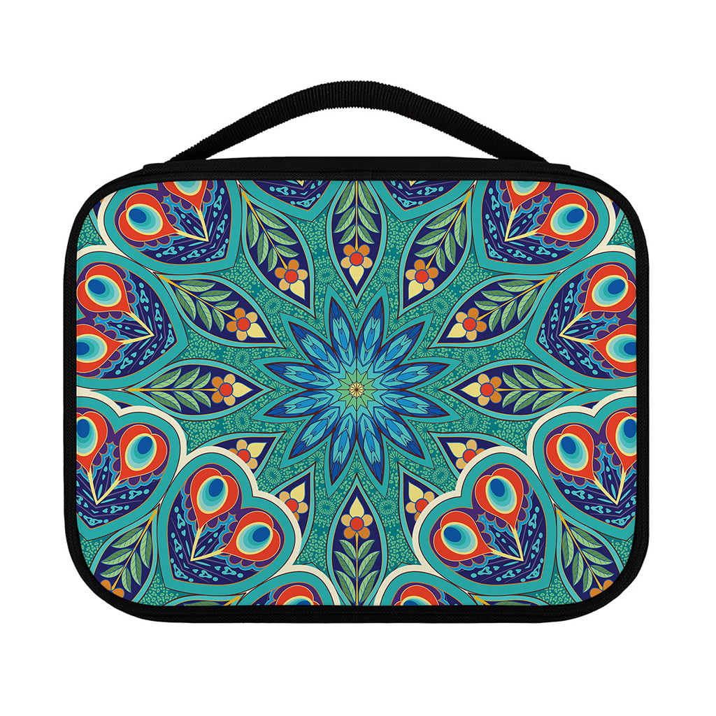 Peacock Feather Floral Pattern Print Classic Bible Case