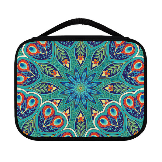 Peacock Feather Floral Pattern Print Classic Bible Case