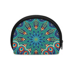 Peacock Feather Floral Pattern Print Coin Purse