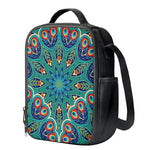 Peacock Feather Floral Pattern Print Crossbody Lunch Bag