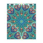 Peacock Feather Floral Pattern Print Curtain