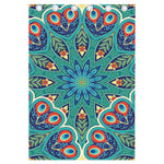 Peacock Feather Floral Pattern Print Curtain