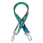 Peacock Feather Floral Pattern Print Dog Seat Belt